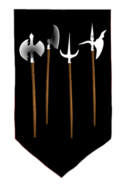 Medieval weapon knight flag pennant