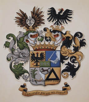 Alliance Coat of Arms wedding family crest