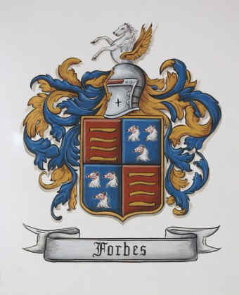 Forbes Coat of Arms painting 