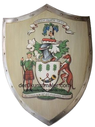 Knight shield  Burnett family crest