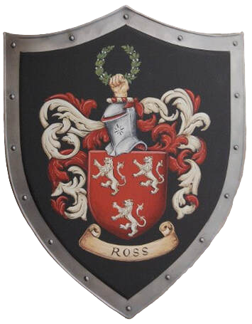 Medieval shield with Coat of Arms Ross