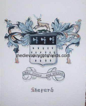 Shapard family crest painting