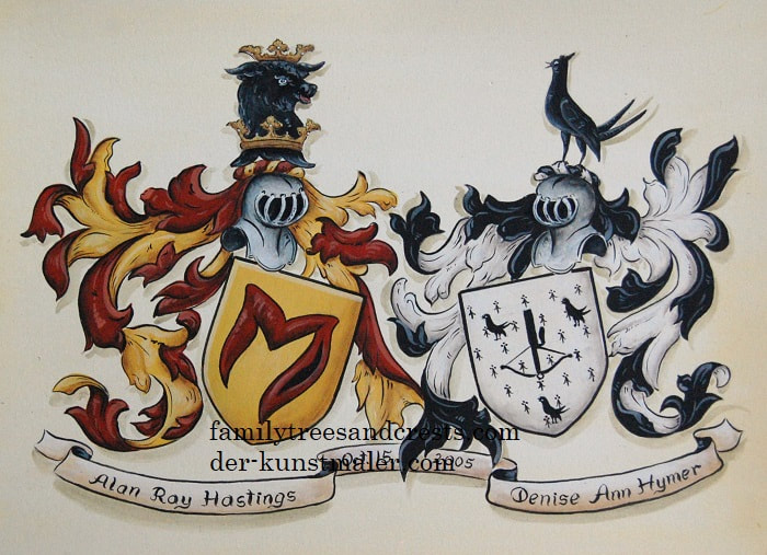 Coat of Arms wedding family crest