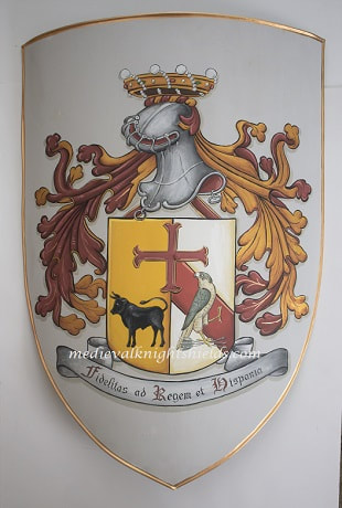 Barraza Coat of Arms shield - metal knight shield