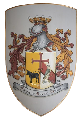 Barraza Coat of Arms metal knight shield