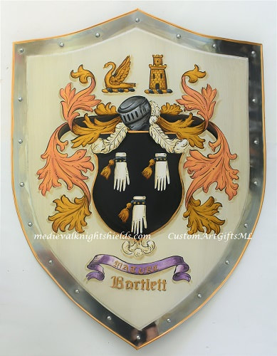 Bartlett Coat of Arms knight shield