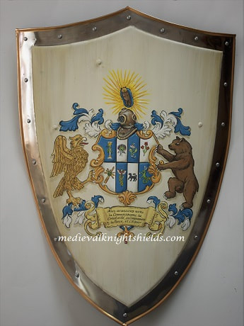 Custom painted coat of arms shield
