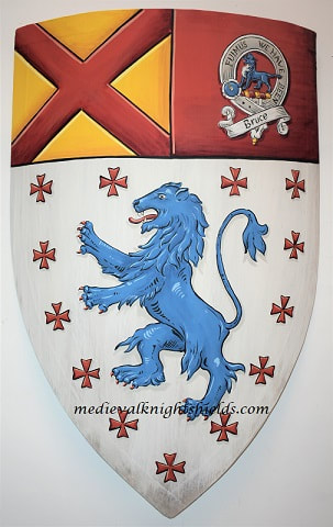 Bruce Coat of Arms shield -  wooden knight shields