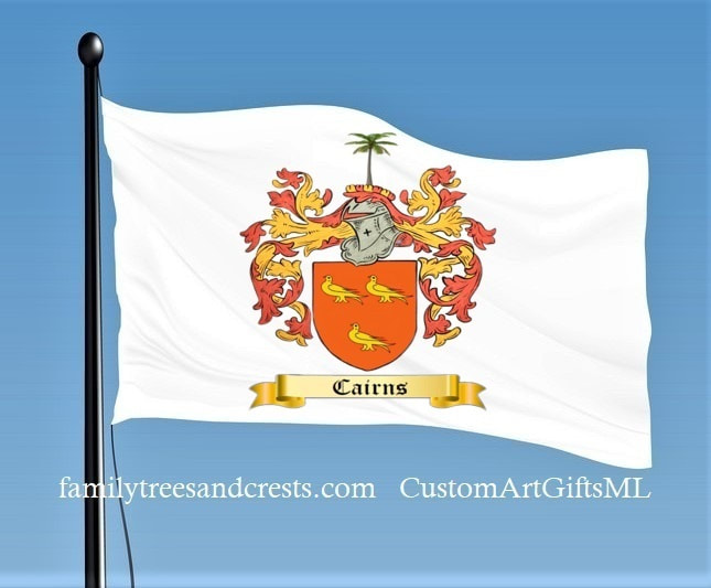 Flag with family crest