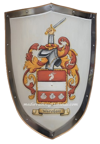 Wareham hand painted Coat of Arms knight shield