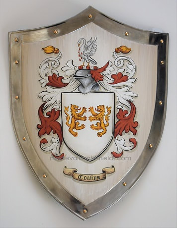 Family crest Collins - metal shield