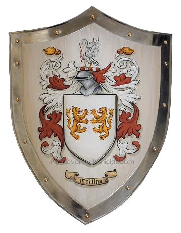 Family crest Collins - metal shield