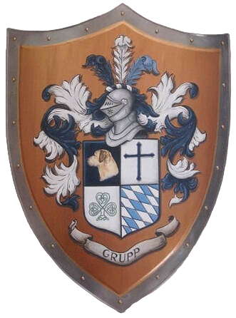 Knight shield with Coat of Arms Grupp