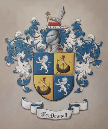 Standish Coat of Arms painting on canvas