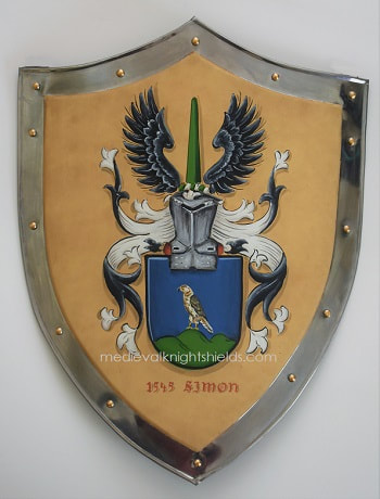 Simon coat of arms shield - metal knight shield