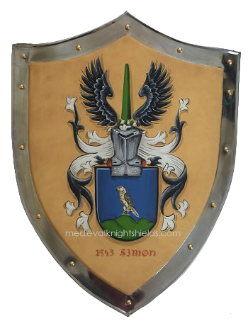 Simon coat of arms shield - metal knight shield