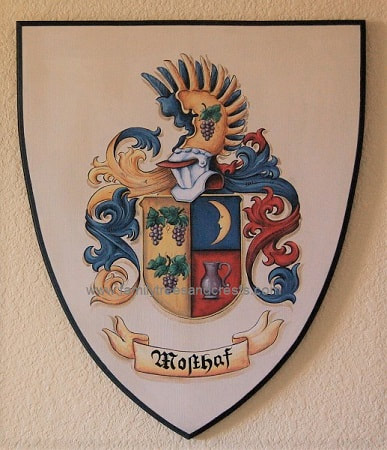 Coat of Arms painting wooden plaque