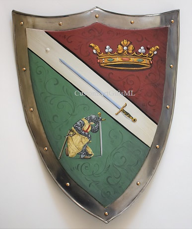 Crusader Coat of Arms shield -  metal knight shield