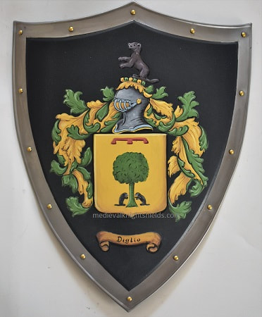 Diglio Coat of Arms Knight shield - metal
