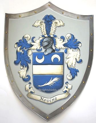 Armor knight shield with Coat of Arms Nevins