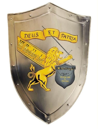 Military unit crest commander appreciation shield