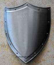 Blank metal shield - 4 point knight shield