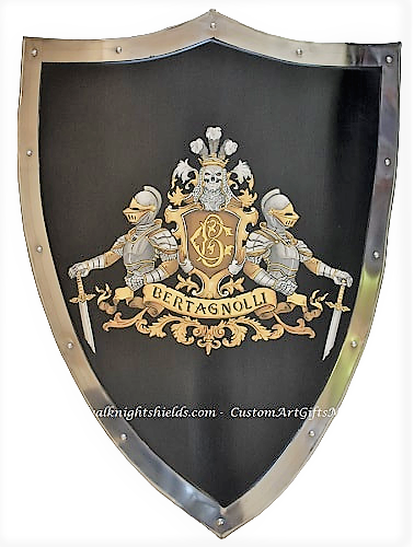 Bertacnolli Coat of Arms knight shield