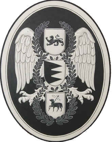 Coat of Arms painting oval shield