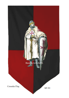 Crusader knight flag - medieval pennant