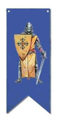 Medieval knight flag - pennant