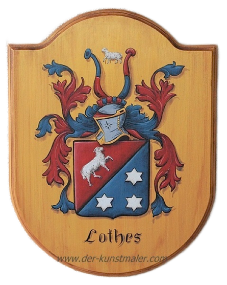 Lothes family crest plaque