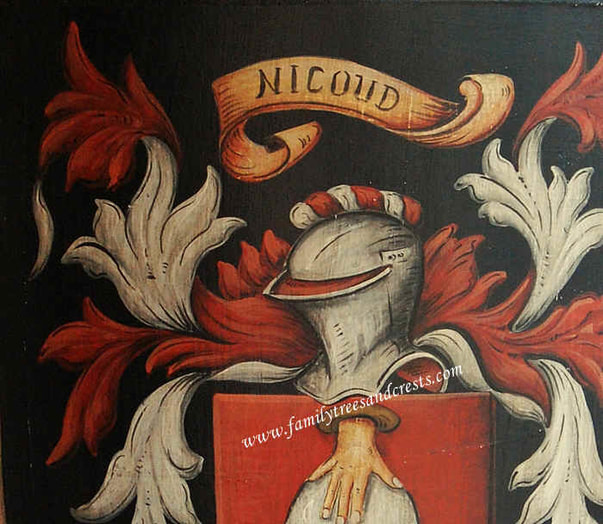 Coat of Arms painting with antiquing 