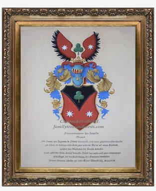 Old style heraldry Coat of Arms paintings