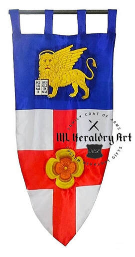 religious coat of arms flag - banner