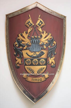 Coat of Arms shield -lg. metal knight shield antiqued