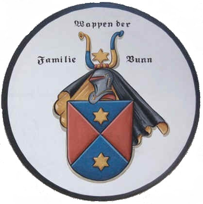 Bunn Coat of Arms rd. plaque 