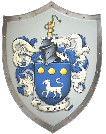 Arnor knight shield with Coat of Arms Flynn
