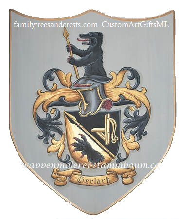 Gerlach family coat of arms house plaque