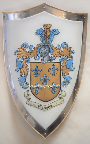 Gomez family crest knight shield