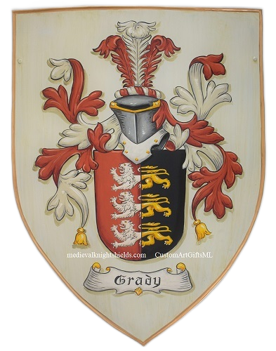 Grady family crest heater knight shield