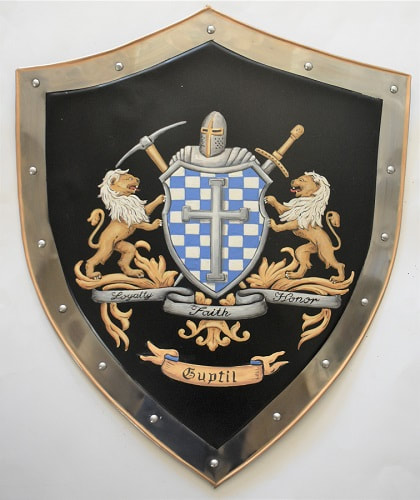 Guptil - family crest knight shield