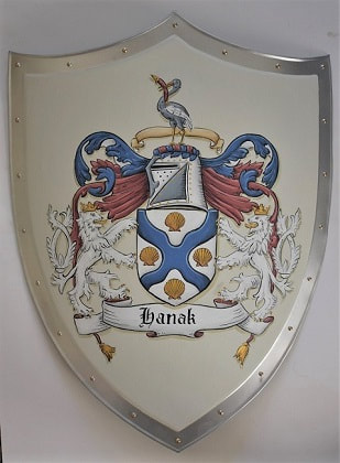 Knight shield with Coat of Arms Hanak