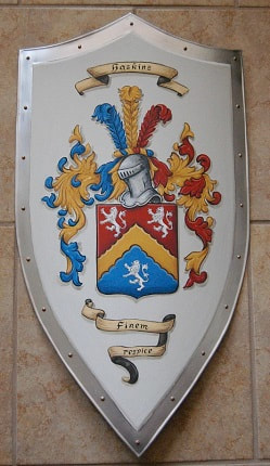 Knight shield with Coat of Arms Heskine
