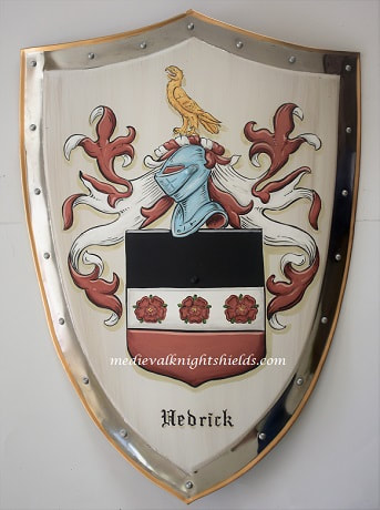 Hedrick Coat of Arms shield -  medieval shield