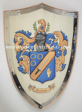 Hogan Corr Coat of Arms shield -  metal knight shield