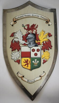 Medieval shield with Coat of Arms Howell