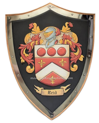 Reid Family Coat of arms 18 x 24 inch metal shield
