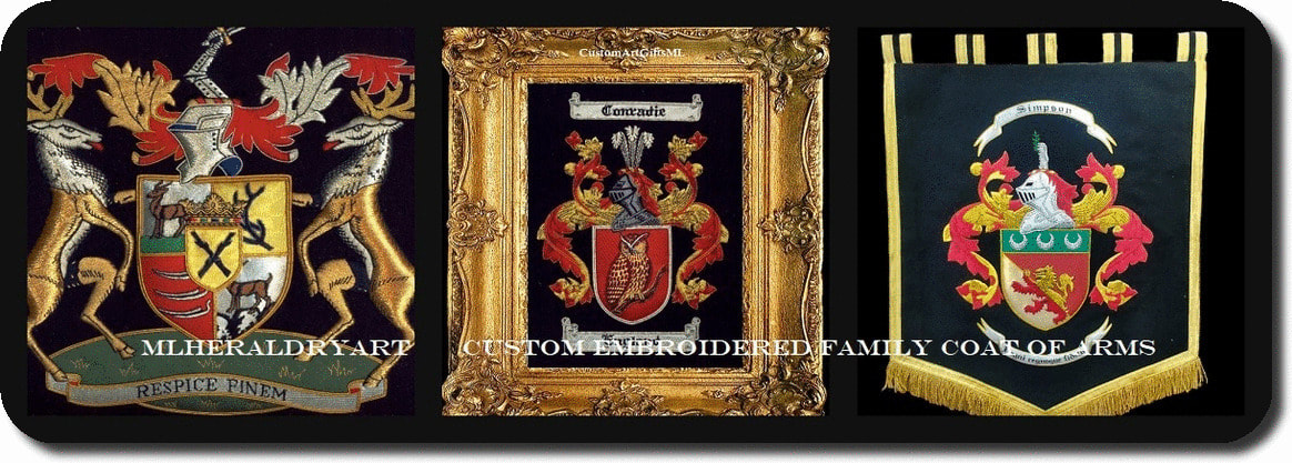 Coat of Arms Embroidery - ML Heraldry Art 