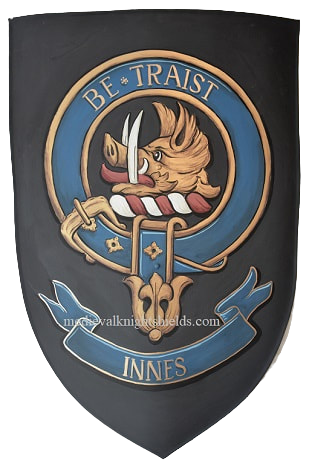 Innes clan crest metal heater shield