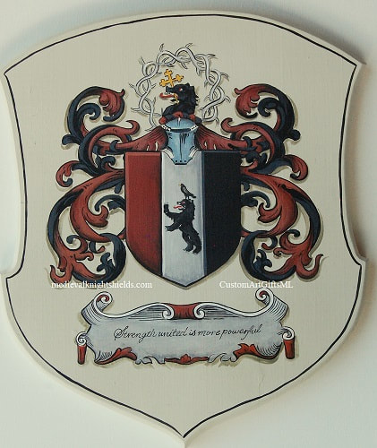 Kline family crest Coat of Arms wall plaque 